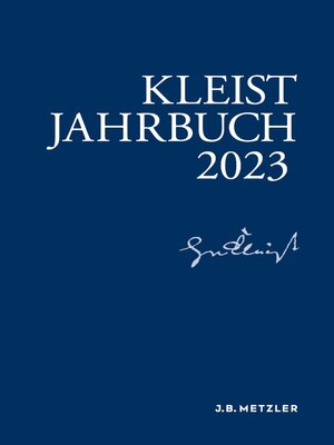 cover image of Kleist-Jahrbuch 2023